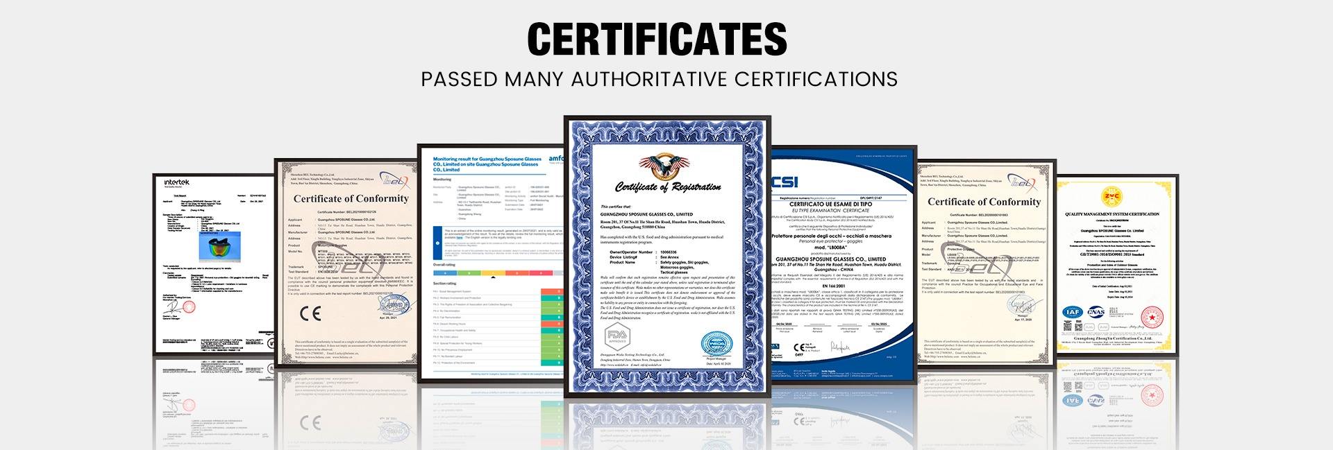 Certification certificate