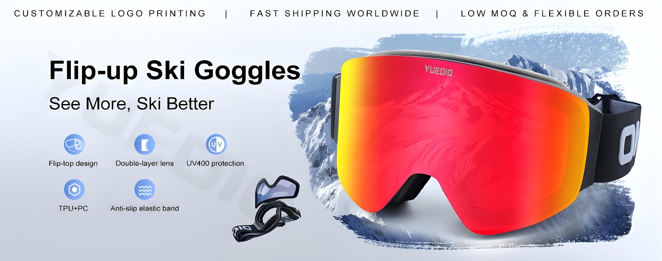Flip-up Ski Goggles